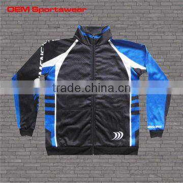 Black blue men sublimation winter jacket with pockets