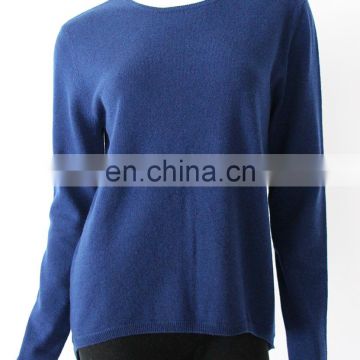 China Factory Price Navy Cashmere Sweater Women Pullover Sweater For Sale