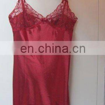 sexy Long satin lingerie women wear