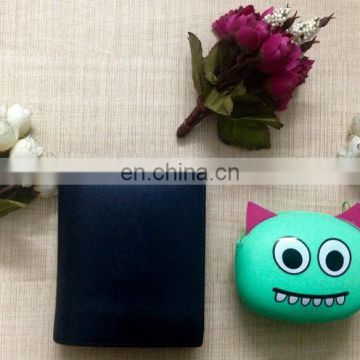 High quality green monster design silicone coin wallet for coin collect