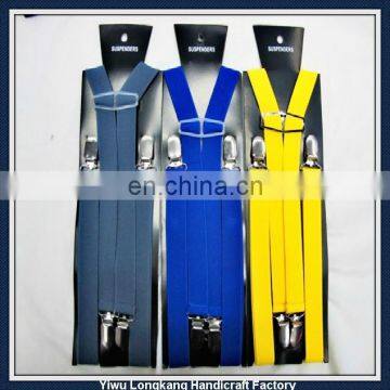 Yiwu Wholesale High quality jeans pants suspenders,Classic Solid Color Suspenders