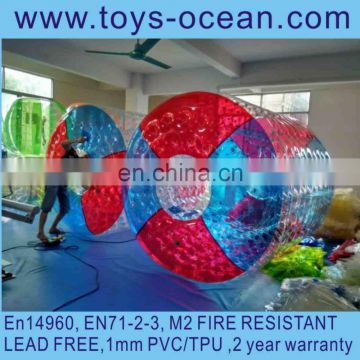 clear inflatable water roller,water walking rollers,inflatable roller ball