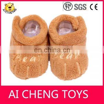 plush newborn baby winter cartoon plush shoes/soft sole baby shoes