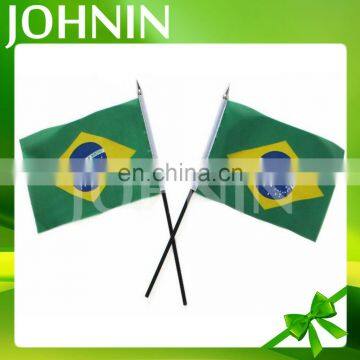 hot sale silk screen printing custom size plastic sticker polyester fabric hand shaking flag
