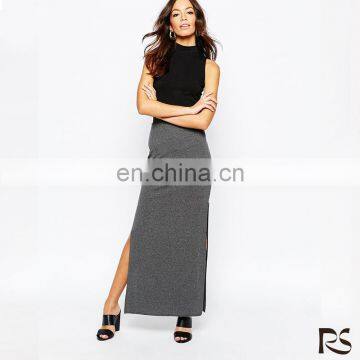 Sexy women pencil skirts side long split hmong skirt