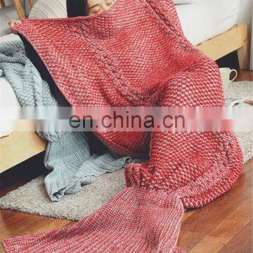 Adult Kid Funny Xmas New Year gift Acrylic Fiber Mermaid Tail Blankets ,Fishtail Blankets and Fishtail Sleeping blanket