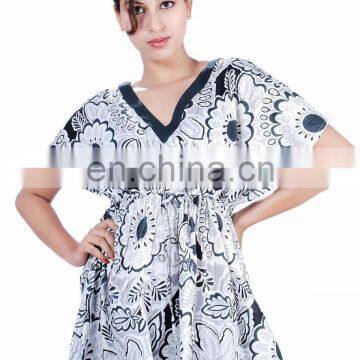 Printed Cotton Short Sleeve Top