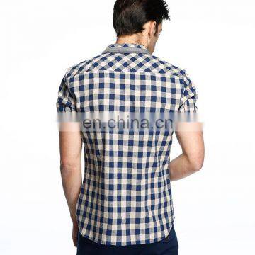 T-MSS021 Top Quality Splicing Slim Fit Casual Summer Style Fashion Men Shirt photo-2