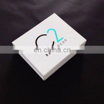 Matte White Magnet Closure Made For Brand Save Space Custom Printed Apparel Packaging Flat Packed Bikini box