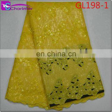 High Quality African Organza Lace Fabrics GL198 photo-2