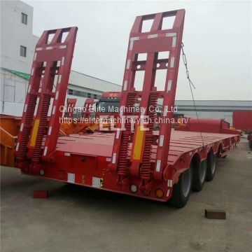 Good price 3 axle wide load low bed trailer for oversize machinery haulage low loader trailer