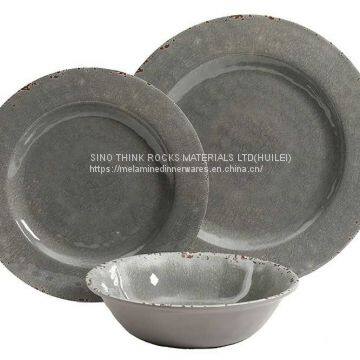 Melamine 3pcs Rustic Dinnerware Set photo-3