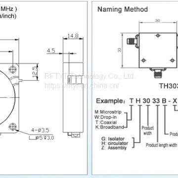 RFTYT Microwave Coaxial Isolator VSWR 1.20 Wireless RF Drop In Circulator photo-2