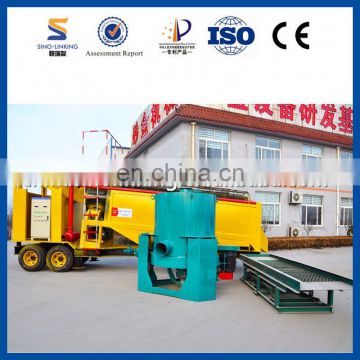 High quality mobile alluvial gold mining trommel for sale