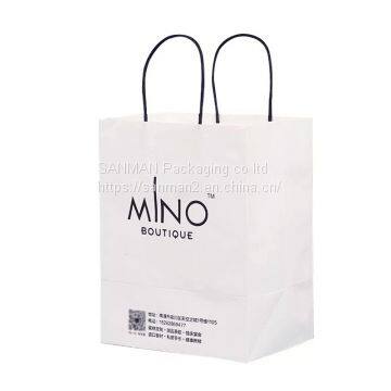 Recycle white plain paper bag