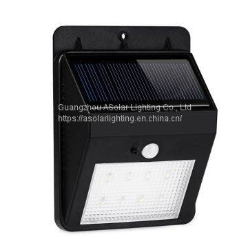 Factory price waterproof energy saving outdoor sensor led solar wall light