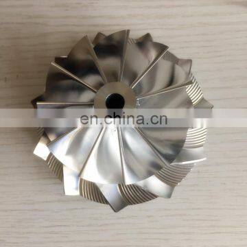 TF08L-30KY high performance 67.50/92.00mm 11+0 blades Turbo Billet/milling/Aluminum 2618 compressor wheel