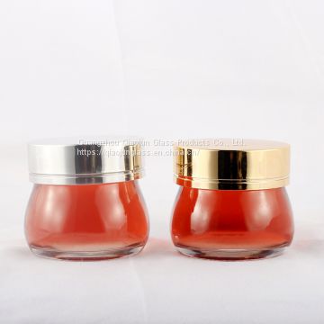 High Quality Cosmetic 100G Cream Jar With Gold Aluminum Screw Cap