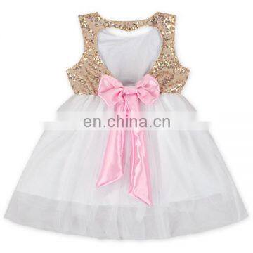 Baby Sequin Heart Shape Top Tulle Dress Princess Frock Design Dress Flower Girl Dresses photo-2