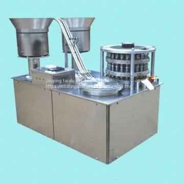 Assembly machine for combine plastic part with aluminum seal