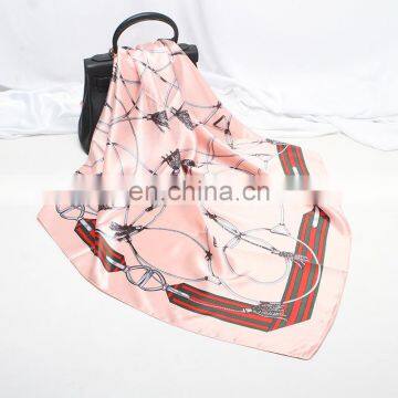 2020 Summer Fashion Printed Big Size Square Hijab Fashion Women Scarf Top Diy Scarf Wholesale Custom Turkish Square Satin Neck