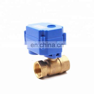 mini cwx15n 2 way brass   3.6v 12v stainless steel brass BSP NPT motorized flow control valve