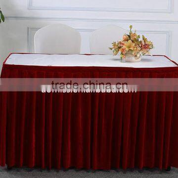 cloth table skirt wedding table skirt polyester table skirt