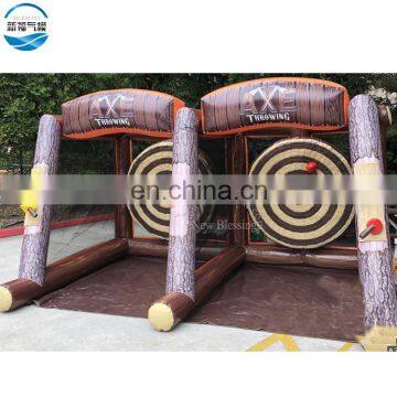 New Blessing Carnival Inflatable Axe Throw Dart Game for Sale, Axe Throwing Double Lane Inflatable Sport Game Axes Toys photo-2