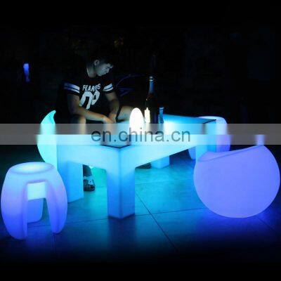 Top Seller Rental Event Growing Furniture White Plastic Luminous LED Light Sofa for Bar photo-5