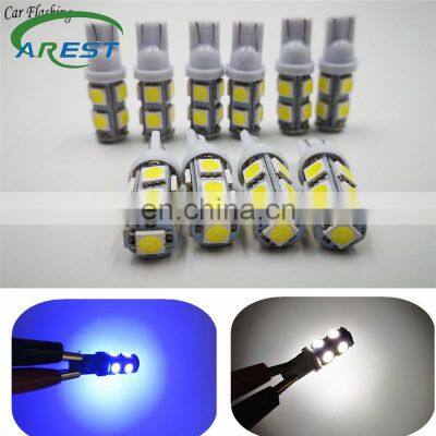 10pcs Car Led lights 194 168 W5W T10 9SMD 5050 LED Auto Car mobile Tail Turn Signal Side Marker Light-emitting Diode Lamp Bulb