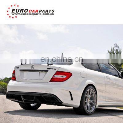 C CLass W204 C63 coupe carbon finber Black wide style rear wing fit for C63 two doors carbon rear spoiler skirt C63 rear lip