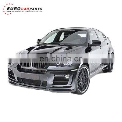 X6 body kits fit for X6`E71-X6M 2009y~ to HM style full set body kits with carbon hood and exhaust tips