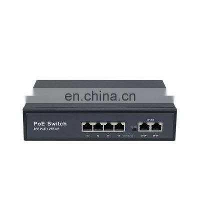 Tanghu  Factory Supply 4 PoE Ports 10/100M poe switch With 15.4w IEEE 802.3af standard