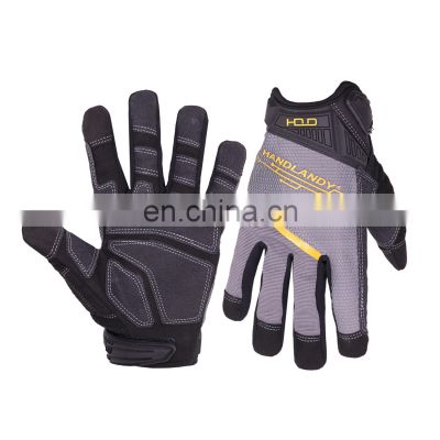 HANDLANDY Cut Resistant Gloves Synthetic Palm Motorcycle Gloves Touch Screen Mechanic Gloves Work HDD6082