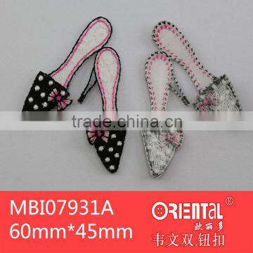 Iron on Lovely High Heeled Shoes Embroidery Patch photo-2