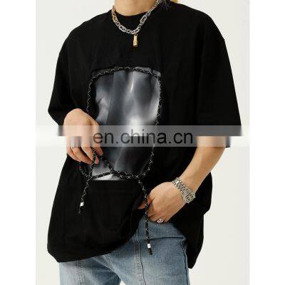 Organic Cotton T-shirt Printing logo solid color Man casual o-neckT shirt for summer