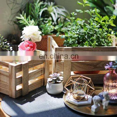 Decorative Storage Wooden Crates (Set of 3) Natural Perfect for Gardening Wedding Display Wooden Box photo-4