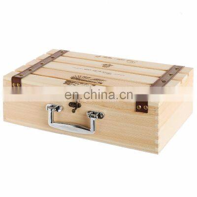 2 Wine Bottle Travel Storage Box Carrying Display Case photo-5