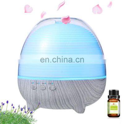 New 600ML Large Electric Ultrasonic Wood Grain Air Humidifier  Aroma Essential Oil Diffuser