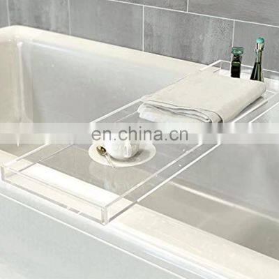 Clear Acrylic Tray Lucite Bathtub Tray for Bathroom