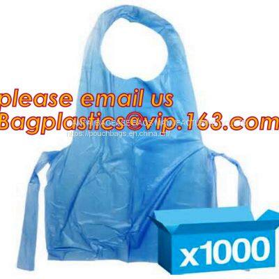 Aseptic Blue Plastic Disposable Apron for Doctor Checking,Disposable aprons PE medical doctor apron,PE Apron For Doctor