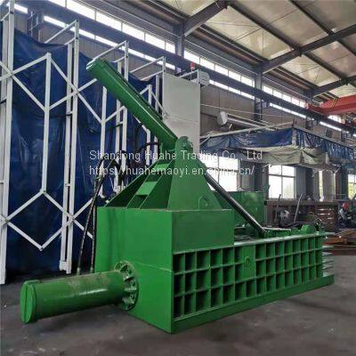 Pop can milk powder can horizontal metal hydraulic briquetting machine iron sheet iron scrap flattening machine aluminum alloy paint barrel compressor