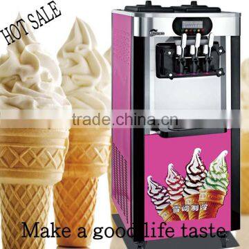 2016 Digital display vertical small soft ice cream machine with 3 flavor
