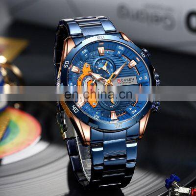 CURREN 8402 Men Quartz Watches New Model Fashion Luxury Brand Stainless Steel Strap Men Wrist Watch photo-3