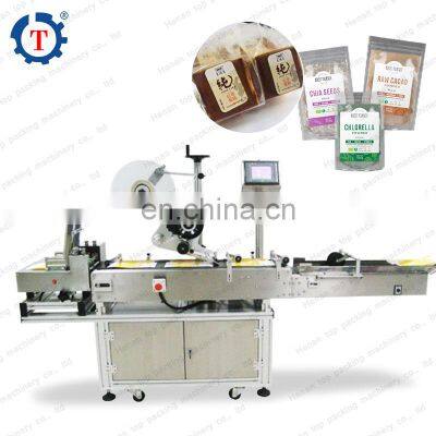 automatic flat bag labeling machine flat round cup labeling machine