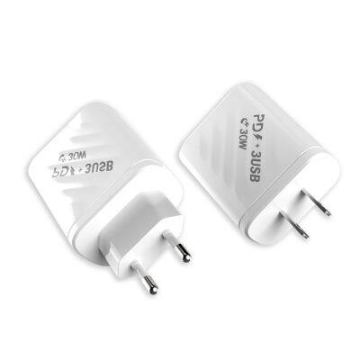 Fast Charging PD Car Charger QC 3.0 3Port+1usb Quick Charge Usb Type C Car Charger for Mobile Phone