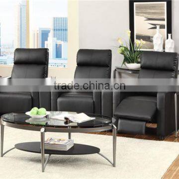 3 seat lounge single motion recliner sofa with headrest