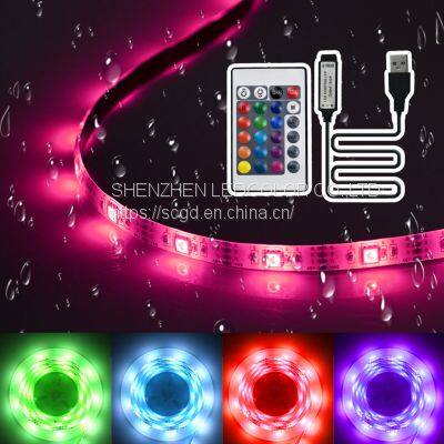 Christmas Decoration Background 2M APP Control 5050 RGB Lights 2M Backlight 5V USB TV LED Strip for TV Backlit photo-3
