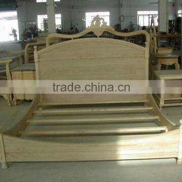 Designs of King/queen Size Princess Bed Frame With Pillars Solid Wood Bed Room Furniture Set photo-4