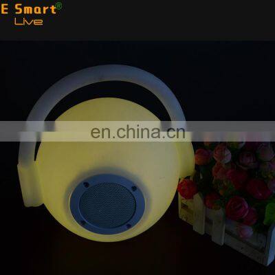 Wireless led Speaker Manufacture wholesale Portable Round Wireless Bt Speaker TWS function Festive atmosphere lamp led Speaker